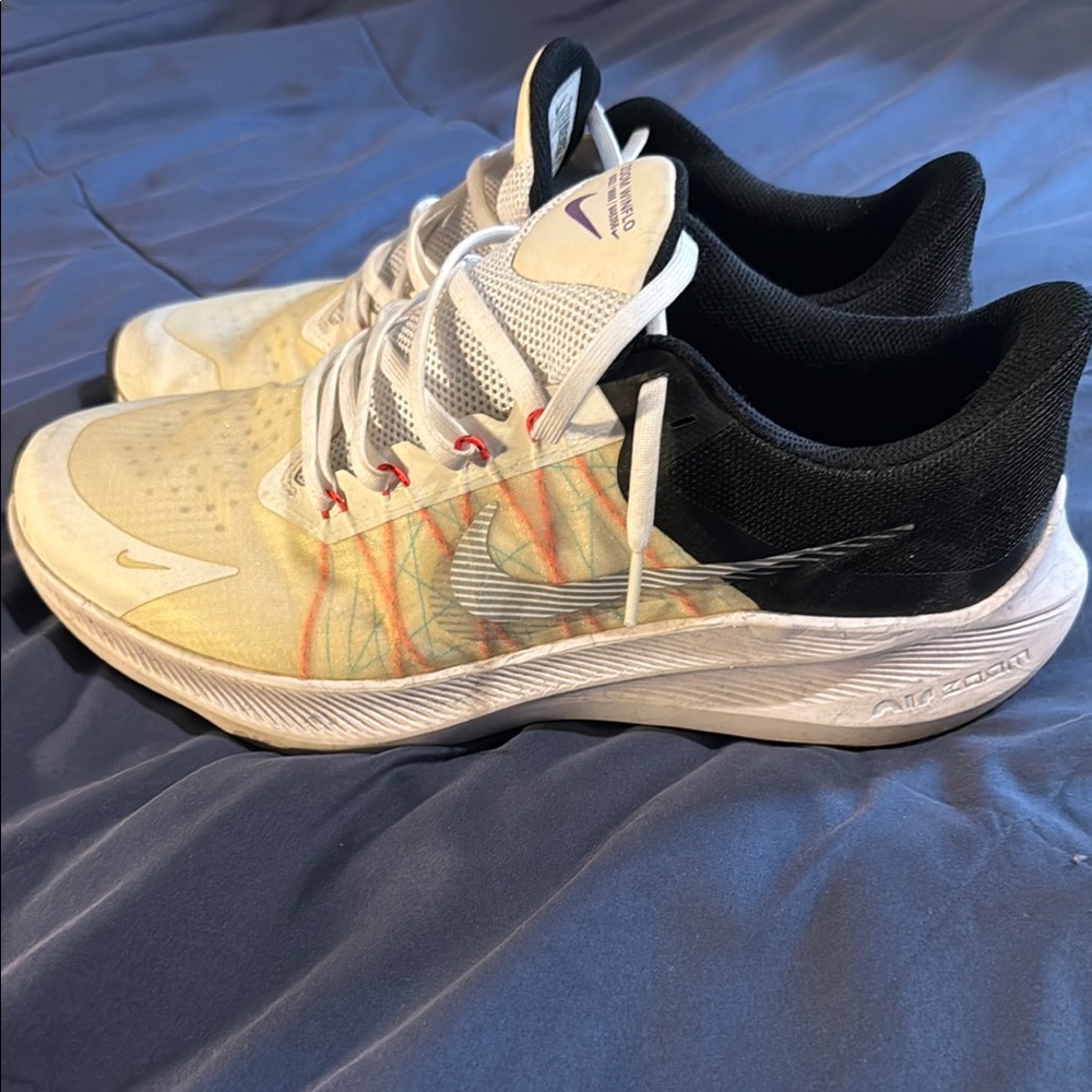 Nike Air Zoom Shoes - White and Black with Colorful Accents